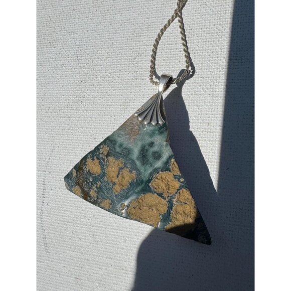 Amethyst Druzy Crystal Pendant Necklace Sterling Silver Chain - New Old Stock - Picture 6 of 8